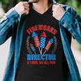 Funny Fireworks Director For Independence Day On 4Th Of July Men V-Neck Tshirt