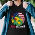 Funny Fourth Of July Usa Patriotic Firecracker Rubber Duck Funny Gift Men V-Neck Tshirt