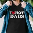 Funny I Heart Love Hot Dads Men V-Neck Tshirt