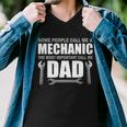 Funny Mechanic Dad Tshirt Men V-Neck Tshirt