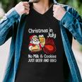 Funny Merry Christmas In July No Milk Cookies Men V-Neck Tshirt