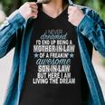 Funny Mother In Law Awesome Son In Law Men V-Neck Tshirt