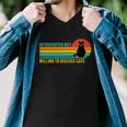 Funny Retro Cat Introverted But Willing To Discuss Cats Tshirt Men V-Neck Tshirt