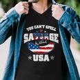 Funny You Cant Spell Sausage Without Usa Tshirt Men V-Neck Tshirt