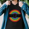 Gay Af Rainbow Lgbt Pride Month Men V-Neck Tshirt