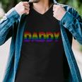 Gay Pride Proud Daddy Lgbt Men V-Neck Tshirt
