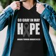Go Gray In May Hope Brain Tumor Awareness Cute Gift Graphic Design Printed Casual Daily Basic Men V-Neck Tshirt