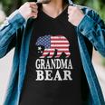 Grandma Bear Patriotic Flag Funny 4Th Of July Men V-Neck Tshirt