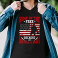 Home Of The Free Because My Brother Is Brave Soldier Men V-Neck Tshirt