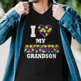 I Love My Autistic Grandson Autism Men V-Neck Tshirt