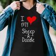 I Love My Sheepadoodle Cute Dog Owner Gift &8211 Graphic Men V-Neck Tshirt