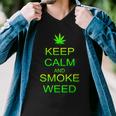 Keep Calm And Smoke Weed Men V-Neck Tshirt