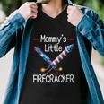 Kids Mommys Little Firecracker Cute 4Th Of July Toddlers Kids Men V-Neck Tshirt