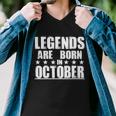 Legends Are Born In October Birthday Tshirt Men V-Neck Tshirt