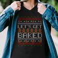 Lets Get Baked Ugly Christmas Sweater Tshirt Men V-Neck Tshirt
