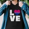 Love Vintage Heart Lgbt Bisexual Colors Gay Flag Pride Gift Men V-Neck Tshirt