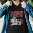 May Contain An Abundance Of Knowledge Funny True Crime Men V-Neck Tshirt