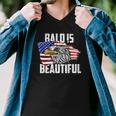 Mens Bald Is Beautiful July 4Th Eagle Patriotic American Vintage Men V-Neck Tshirt