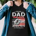 Mens Fathers Day For Dad An Honor Being Papa Is Priceless Men V-Neck Tshirt