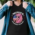 Merica 4Th Of July Flamingo Flock Patriotic American Flag Men V-Neck Tshirt