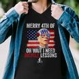 Merry 4Th Of July Biden Bike Bicycle Falls Off Funny Men V-Neck Tshirt