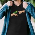 Michelangelo Angry Green Parrotlet Birb Memes Parrot Owner Men V-Neck Tshirt