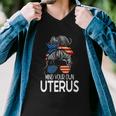 Mind Your Own Uterus Messy Bun Pro Choice Feminism Gift Men V-Neck Tshirt