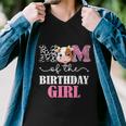 Mom Of The Birthday Girl Tee Farm Cow Mommy Mama St Men V-Neck Tshirt