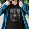 Mona Lisa Devil Painting Men V-Neck Tshirt
