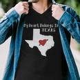 My Heart Belongs In Texas Men V-Neck Tshirt