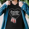 Red Remember Everyone Deployed Dog Tags Tshirt Men V-Neck Tshirt