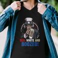 Red White And Boozed 4Th Of July Uncle Sam Men V-Neck Tshirt