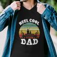 Reel Cool Dad Fisherman Daddy Funny Fathers Day Men V-Neck Tshirt