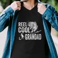 Reel Cool Grandad Fishing Funny Fathers Day Men V-Neck Tshirt