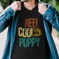 Reel Cool Poppy Vintage Fishing Men V-Neck Tshirt