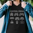 Retro Control Freak 8 Bit Gamer Men V-Neck Tshirt