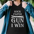 Rock Paper Gun I Win Tshirt Men V-Neck Tshirt