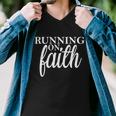 Running On Faith Men V-Neck Tshirt