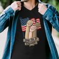 Say No To Racism Fourth Of July American Independence Day Grahic Plus Size Shirt Men V-Neck Tshirt