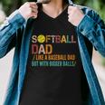 Softball Dad Like A Baseball Dad Vintage Tshirt Men V-Neck Tshirt