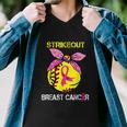 Strike Out Breast Cancer Awareness Softball Fighters Men V-Neck Tshirt