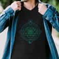 Sun And Moon Chakra Geometry Sri Yantra Men V-Neck Tshirt