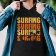 Surfing Retro Beach Men V-Neck Tshirt