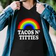 Tacos N Titties Funny Lgbt Gay Pride Lesbian Lgbtq Men V-Neck Tshirt