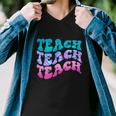 Teach Compassion Teach Kindness Teach Confidence Graphic Shirt Men V-Neck Tshirt