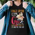 There Was A Girl Who Loved Books Guinea Pigs Book Men V-Neck Tshirt