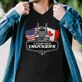 Trucker Trucker Support I Stand With Truckers Freedom Convoy _ V2 Men V-Neck Tshirt