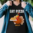 Turkey Eat Pizza Funny Tshirt Men V-Neck Tshirt