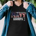 United States Vintage Navy With American Flag Grandpa Gift Great Gift Men V-Neck Tshirt