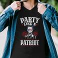 Usa Flag Design Party Like A Patriot Plus Size Shirt For Men Women And Family Men V-Neck Tshirt